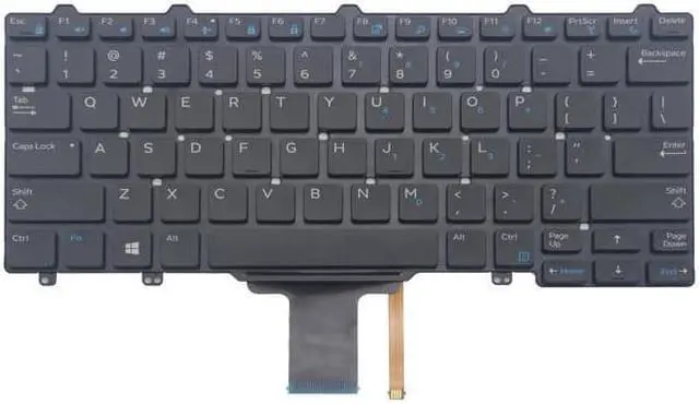 Main image of Laptop backlit keyboard for Dell Latitude E5270 US layout Black color no frame