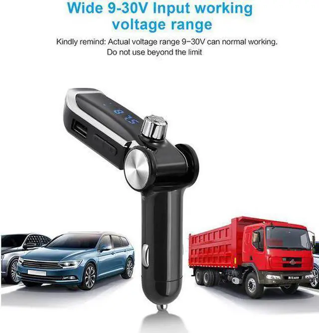 Alt view image 6 of 6 - BBL02 2018 New Bluetooth V3.0 Auto Car Kit FM Transmitter Wireless Handsfree Car Mp3 Music Player