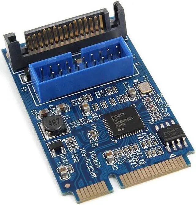 Main image of MINI PCI-E to USB3.0 Adapter Card Mini PCIE to 20Pin/19Pin Expansion Card