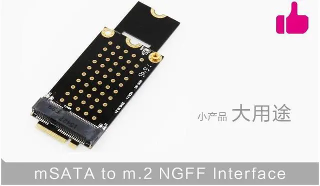 Alt view image 5 of 5 - MTON mSATA TO NGFF mini SATA Transfer m.2 NGFF 2260 2280 SATA3 m.2 Port TO mSATA Port mSATA Become to  NGFF 67 pin m.2 mSATA3