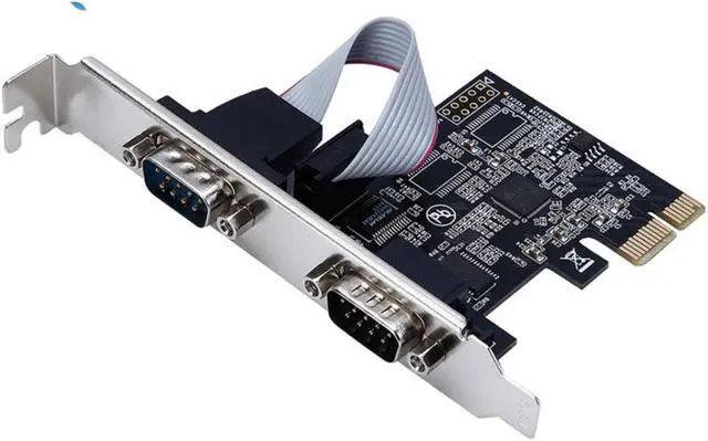 Alt view image 5 of 6 - PCI-E PCI Express 1x to Dual Serial DB9 RS232 2 Ports Controller Adapter riser Card for ASIX AX99100