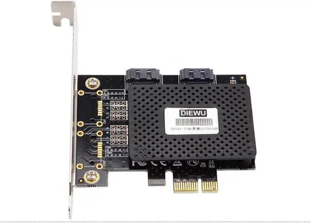 Alt view image 6 of 7 - PCIE to 3.0SATA Card 2Ports PCI Express PCIE to 2 Port SATA 3.0 Ports Expansion Controller riser Post card Adapter With Low Profile Bracket