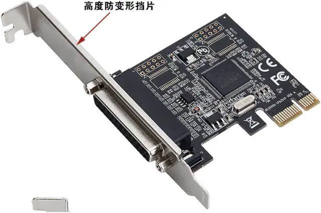 Alt view image 3 of 3 - PCI-E PCI Express 1X to Parallel Port DB25 LPT Printer Card Adapter Expansion card Riser card  support ASIX With Low Profile Bracket