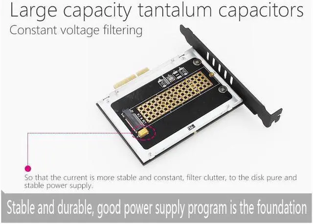 Alt view image 7 of 7 - Frigate No.1 M.2 NVMe SSD NGFF TO PCIE 3.0 X4 Adapter M Key interface card Support PCI-Express x4 2280 Size m.2 FULL SPEED