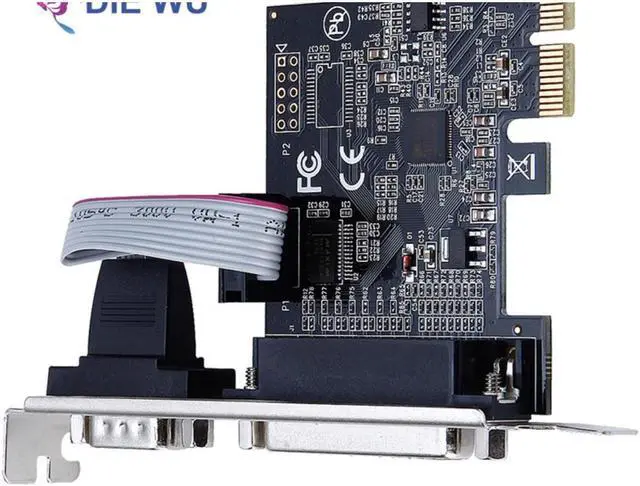Alt view image 6 of 7 - PCI-E PCI Express 1X to 1 RS232 Serial 1 DB25 Printer Parallel port Expansion card for ASIX