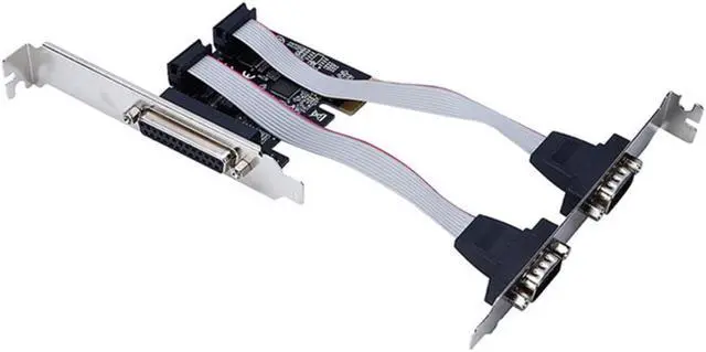 Alt view image 5 of 6 - PCI-E to 2 DB9 RS232 Serial Ports + 1 DB25 Printer  Parallel LPT Port Adapter Card for Desktops Computer Components