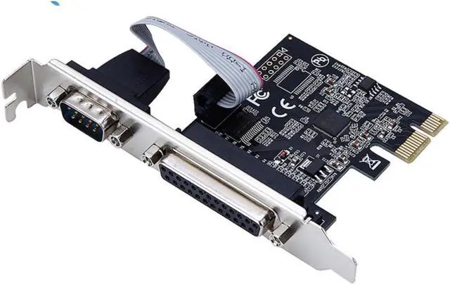 Alt view image 5 of 7 - PCI-E PCI Express 1X to 1 RS232 Serial 1 DB25 Printer Parallel port Expansion card for ASIX