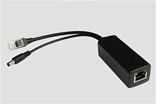 Alt view image 4 of 6 - POE Adapter Cable POE SPOE Splitter Power Supply Module 48 v Separator Combiner Black Color 48V power cable