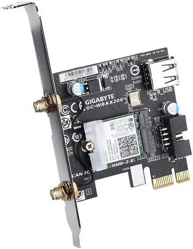 Alt view image 3 of 10 - Gigabyte GC-WBAX200 rev. 1.0 Dual Band WIFI PCIe expansion card BLUETOOTH 5