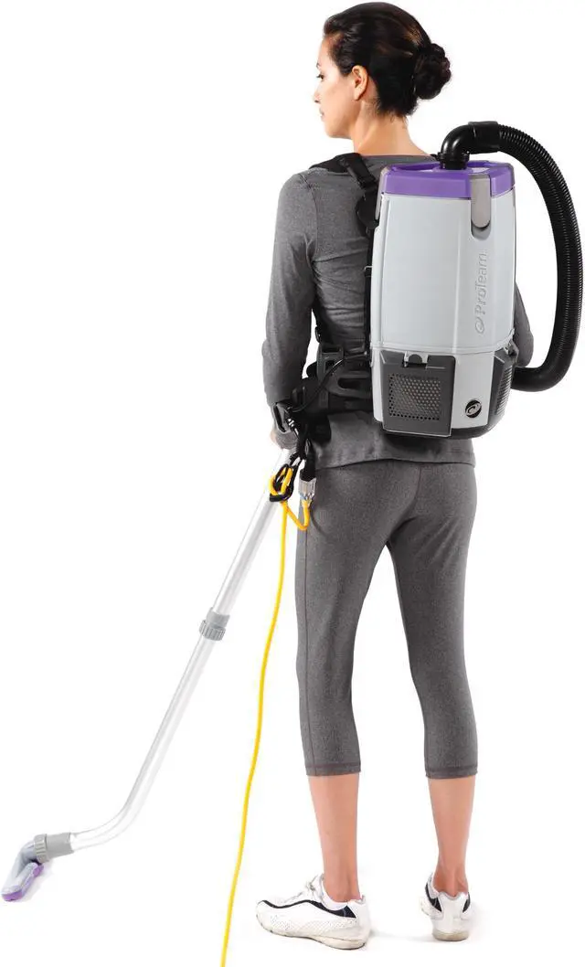 Alt view image 2 of 12 - PROTEAM 107310 Backpack Vacuum Cleaner, 6 qt., 11.6 lb.