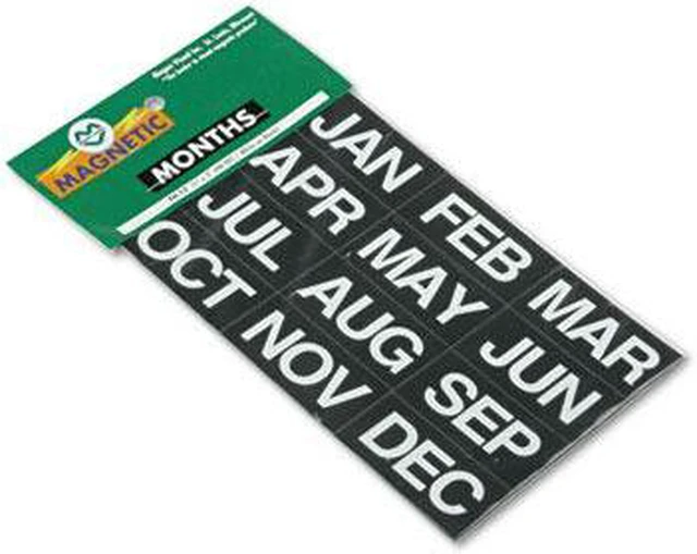 Main image of Months, Magnetic, White, 1"h, 12/Set