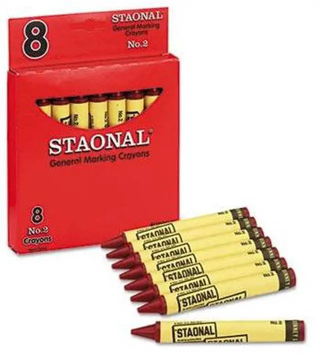 Alt view image 2 of 7 - Crayola. 5200023038 Staonal Marking Crayons, Red, 8/Box