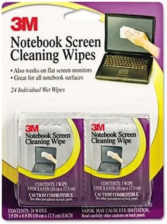 Alt view image 2 of 20 - 3M Notebook Screen Cleaning Wipes - 6 PK/BX