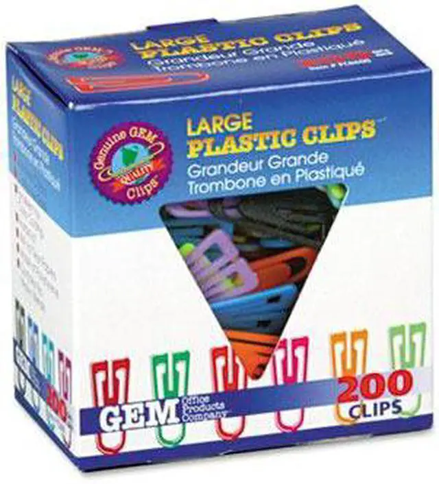 Alt view image 4 of 10 - Advantus Paper Clips Plastic Large (1-3/8") Assorted Colors 200/ Box PC0600