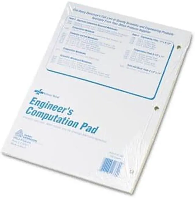 Alt view image 2 of 7 - Rediform Computation Pads 5"x5" Quad 8-1/2"x11" 100 Sheets Green 42382
