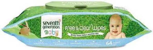 Alt view image 4 of 20 - Seventh Generation Baby Wipes - Free and Clear - 64 Count Diapers and Wipes