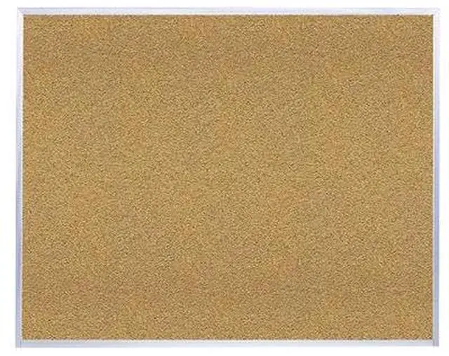 Alt view image 2 of 10 - Ghent AK48 Aluminum-Frame Natural Corkboard - 96.5" x 48.5", Tan Surface - Satin Aluminum Frame