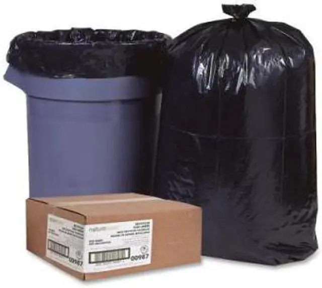 Main image of Nature Saver Trash Can Liners Rcycld 7-10 Gal .65mil 24"x23" 500/BX BK 00987