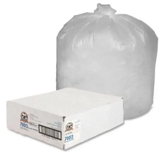 Main image of Genuine Joe Can Liners 40-45 Gal 10mic/.39mil 40"x46" 250/CT Translucent 70013