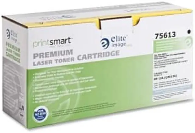 Alt view image 6 of 12 - Elite Image Compatible Black Toner Cartridge (Alternative for HP 12A/Q2612A)
