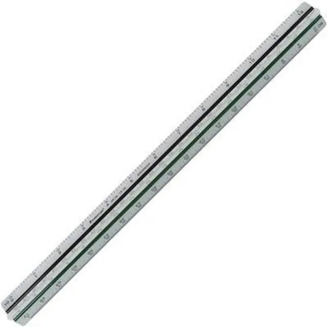 Main image of Staedtler Engineers Pro Triangular Scale Mars ALM 12" Silver 987M1834BK