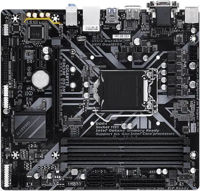 Alt view image 2 of 5 - GIGABYTE B365M DS3H LGA 1151 (300 Series) Intel B365 SATA 6Gb/s Micro ATX Intel Motherboard