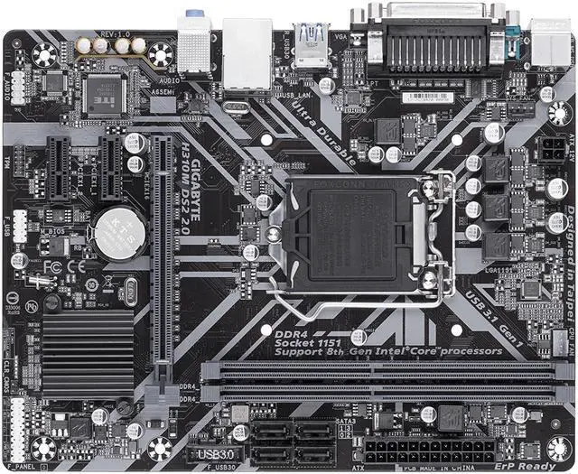 Alt view image 5 of 9 - H310M DS2 2.0 LGA 1151 Intel H310 DDR4 Micro ATX Motherboard (H310M DS2 2.0)