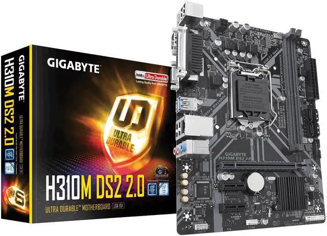 Alt view image 4 of 9 - H310M DS2 2.0 LGA 1151 Intel H310 DDR4 Micro ATX Motherboard (H310M DS2 2.0)