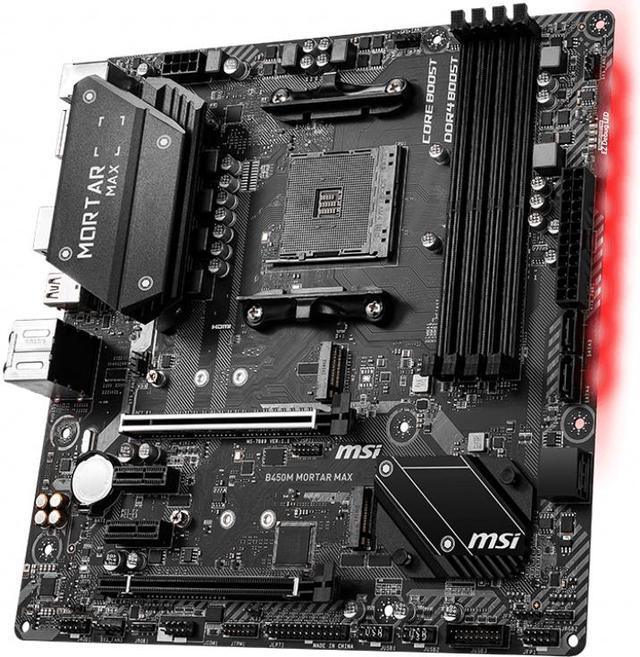 Alt view image 7 of 15 - B450M Mortar Max Socket AM4 AMD B450 DDR4 Micro ATX Motherboard (B450M MORTAR MAX)
