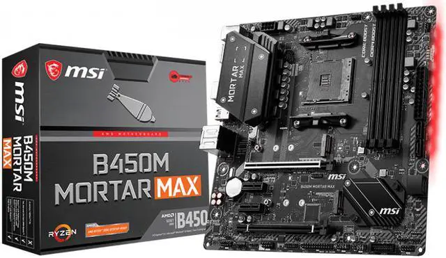 Alt view image 6 of 15 - B450M Mortar Max Socket AM4 AMD B450 DDR4 Micro ATX Motherboard (B450M MORTAR MAX)