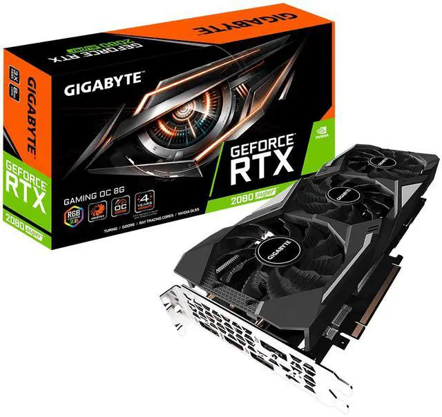 Alt view image 2 of 7 - GIGABYTE AORUS GeForce RTX 2080 SUPER DirectX 12 GV-N208SAORUS WB-8GC 8GB 256-Bit GDDR6 PCI Express 3.0 x16 SLI Support ATX Video Card