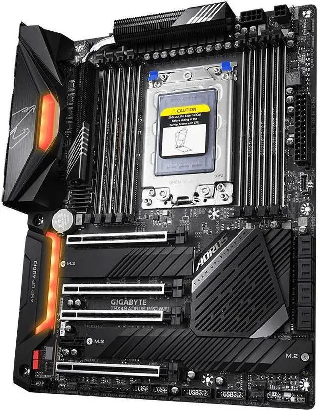 Alt view image 8 of 9 - GIGABYTE TRX40 AORUS PRO WIFI sTRX4 AMD TRX40 SATA 6Gb/s ATX AMD Motherboard