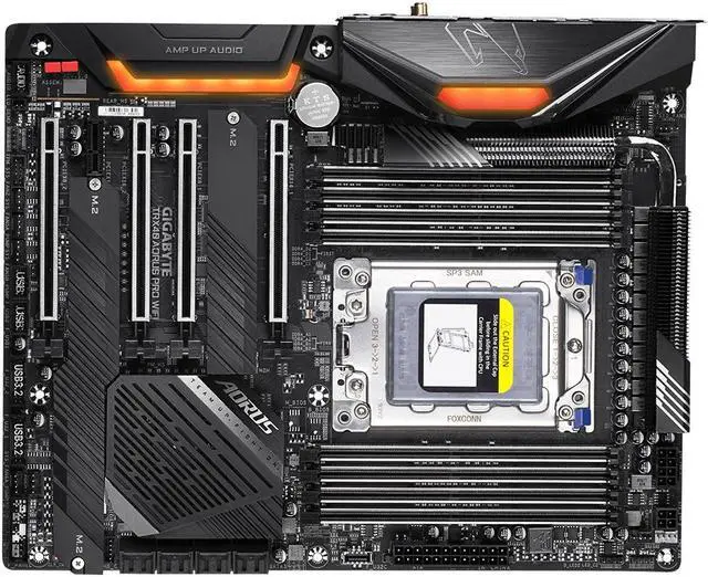 Alt view image 6 of 9 - GIGABYTE TRX40 AORUS PRO WIFI sTRX4 AMD TRX40 SATA 6Gb/s ATX AMD Motherboard