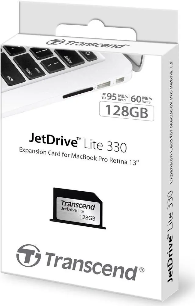 Alt view image 8 of 8 - Transcend - TS128GJDL330 - Transcend 330 128 GB JetDrive Lite - 95 MB/s Read - 60 MB/s Write - 1 Card