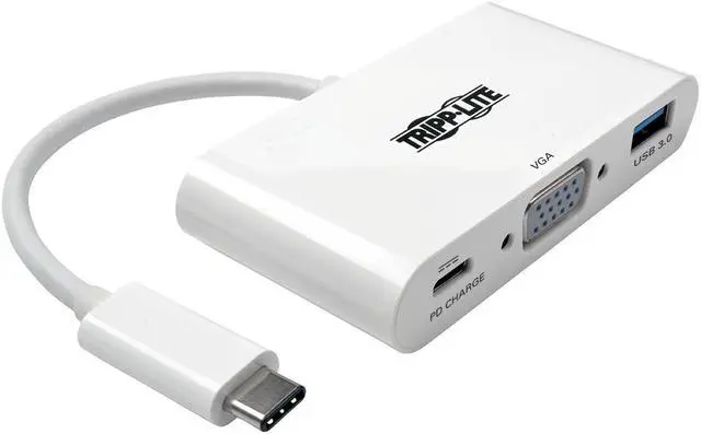 Alt view image 9 of 19 - Tripp Lite USB C to VGA Multiport Adapter w/ PD Charging USB Type C to VGA (U444-06N-VU-C)