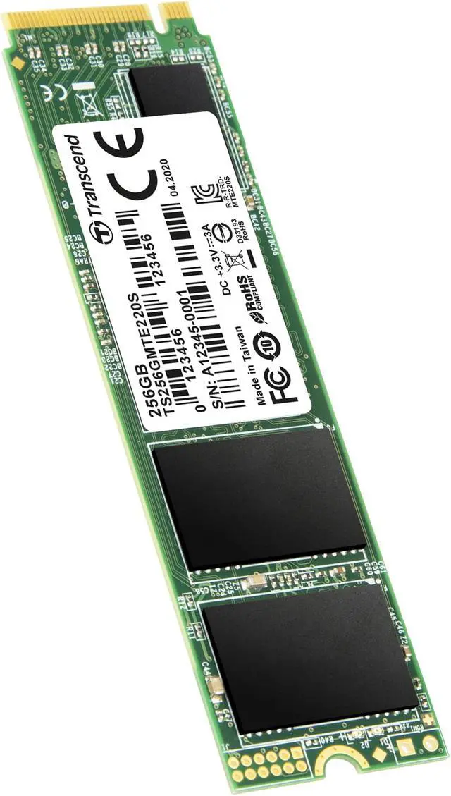 Alt view image 6 of 17 - Transcend 220S 256GB NVMe PCIe 3.0 x4 Double-sided M.2 2280 Internal Solid State Disk TS256GMTE220S