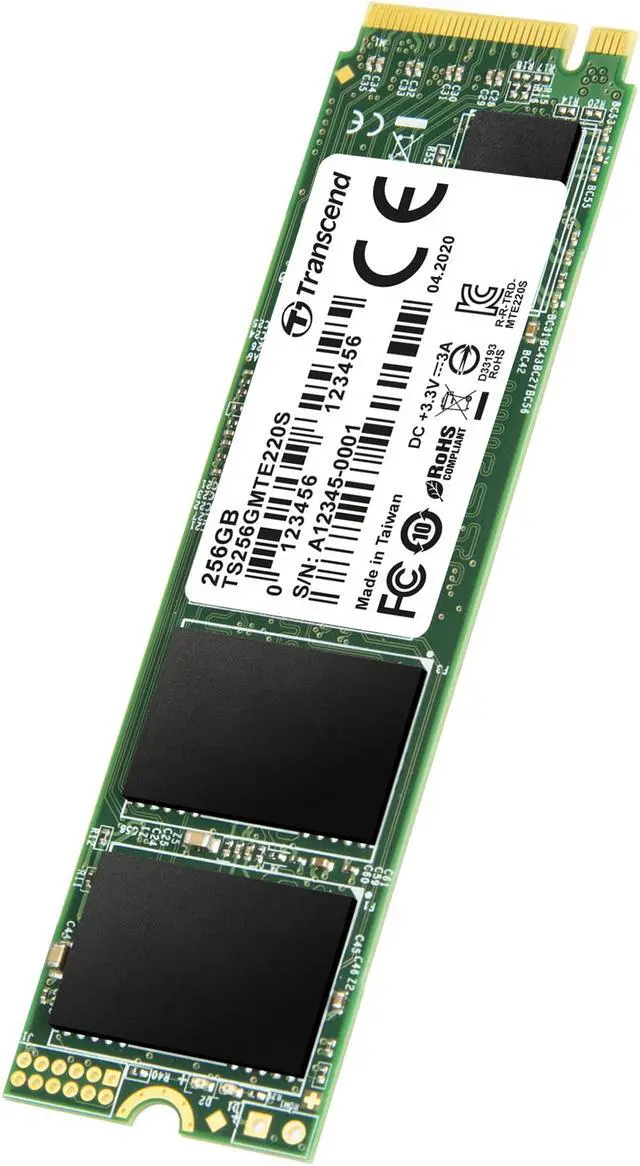 Alt view image 5 of 17 - Transcend 220S 256GB NVMe PCIe 3.0 x4 Double-sided M.2 2280 Internal Solid State Disk TS256GMTE220S