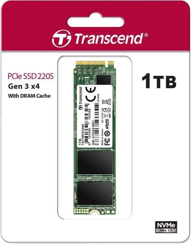 Alt view image 9 of 19 - Transcend 220S 1 TB Solid State Drive - PCI Express (PCI Express 3.0 x4) - Internal - M.2 2280