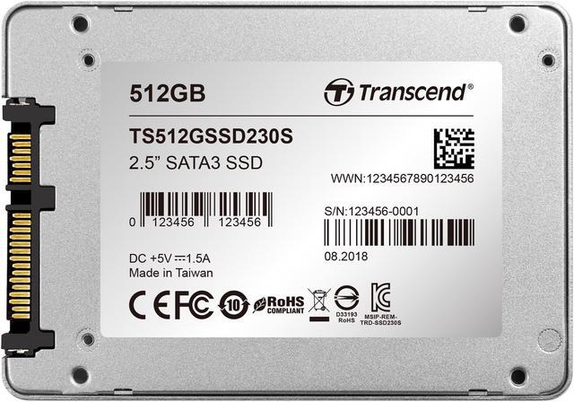 Alt view image 5 of 13 - TRANSCEND TS512GSSD230S 512GB SSD230S SSD SATA 3 2.5IN