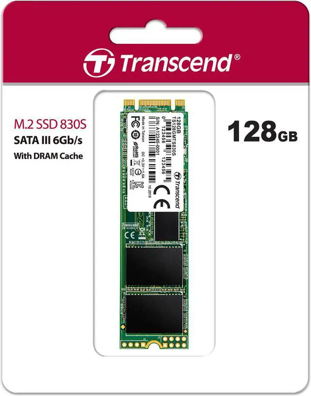 Alt view image 6 of 9 - Transcend 830S 128 GB Solid State Drive - SATA (SATA/600) - Internal - M.2 2280