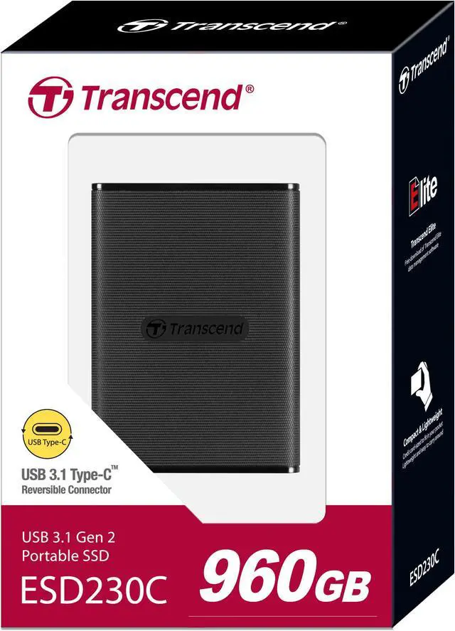 Alt view image 7 of 9 - Transcend TS-960GESD230C 960 GB Solid State Drive - External - Portable - Black
