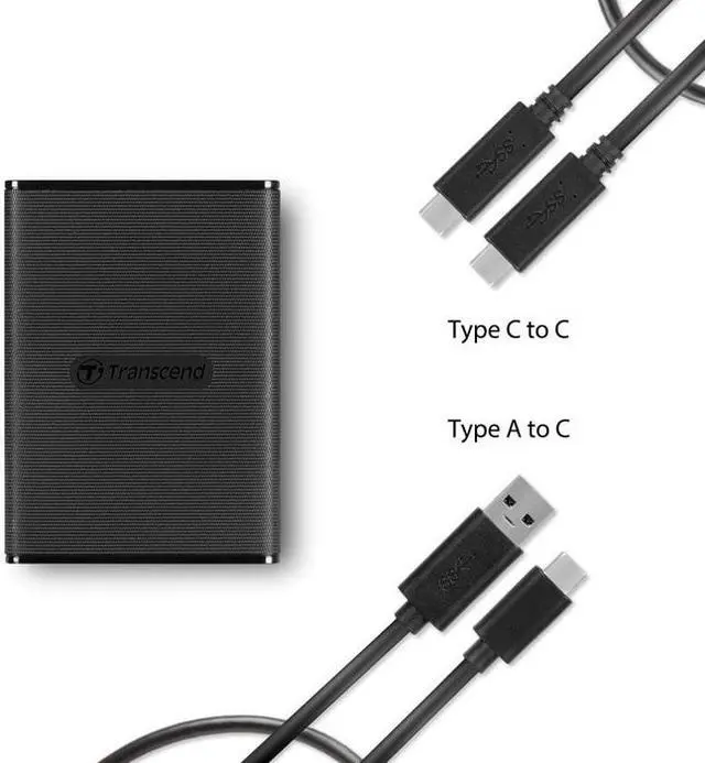 Alt view image 8 of 9 - Transcend TS-960GESD230C 960 GB Solid State Drive - External - Portable - Black