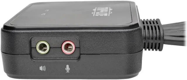 Alt view image 4 of 14 - Tripp Lite 2-Port KVM Switch w/ HDMI USB Audio Cables Peripheral Sharing (B032-HUA2)