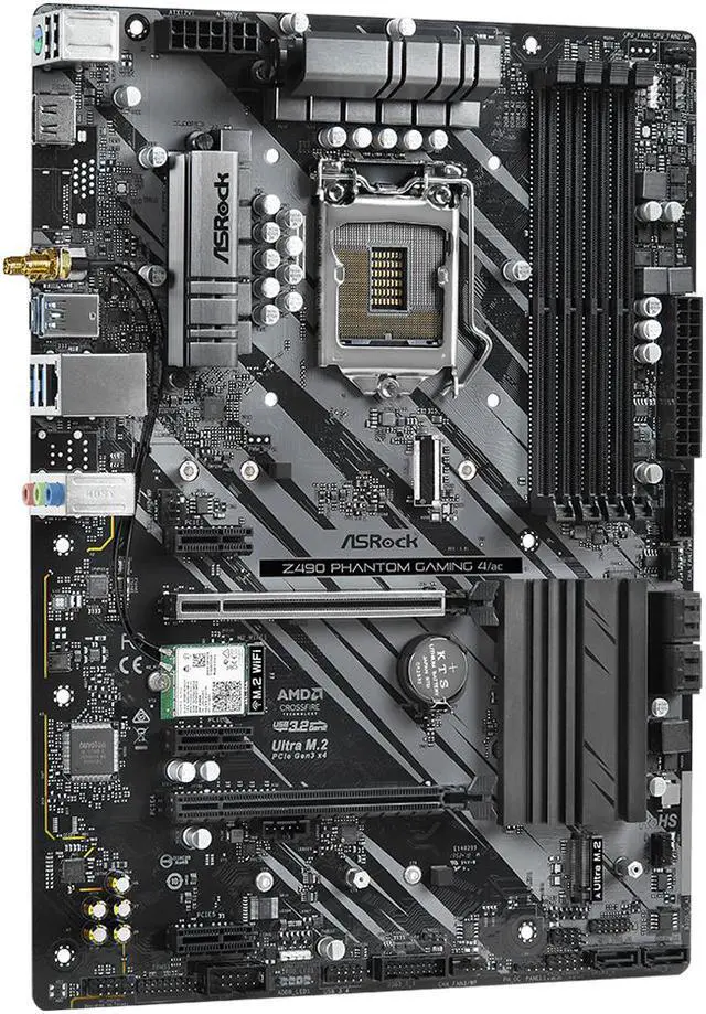 Alt view image 4 of 9 - ASRock Phantom Gaming 4/ac Z490 Intel ATX DDR4-SDRAM Motherboard