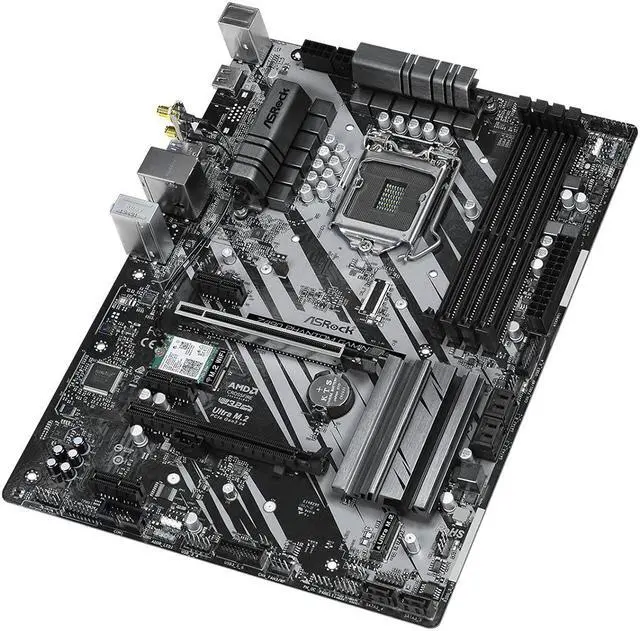 Alt view image 3 of 9 - ASRock Phantom Gaming 4/ac Z490 Intel ATX DDR4-SDRAM Motherboard