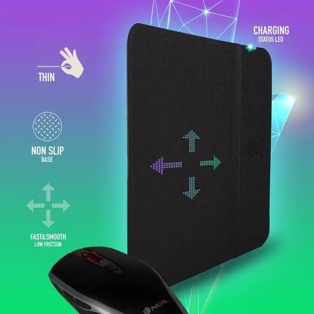 Alt view image 5 of 5 - NGS Wireless Charging Mousepad for Qi-compatible Mice and Mobile Phones - Pier