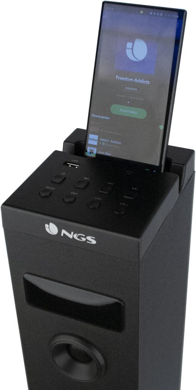 Alt view image 4 of 6 - NGS 50W Wireless BT Tower Speaker with Stereo Output and Remote Control, Sky Charm