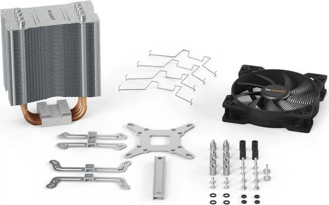 Alt view image 6 of 7 - be quiet! Pure Rock 2 CPU Air Cooler | 150W TDP | LGA 1851 1700 1200 2066 1150 1151 1155 2011(-3) Square ILM Compatible | Intel and AMD 4/5 CPU Cooler | Silver/Black | BK006