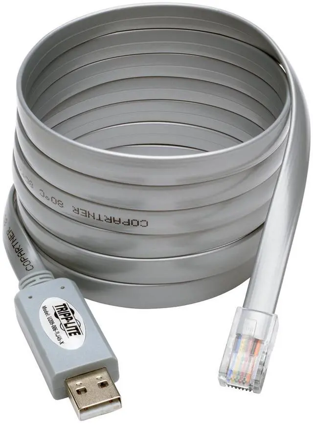 Alt view image 10 of 20 - Tripp Lite USB to RJ45 Cisco Serial Rollover Cable, USB Type-A to RJ45 M/M, 6 ft.