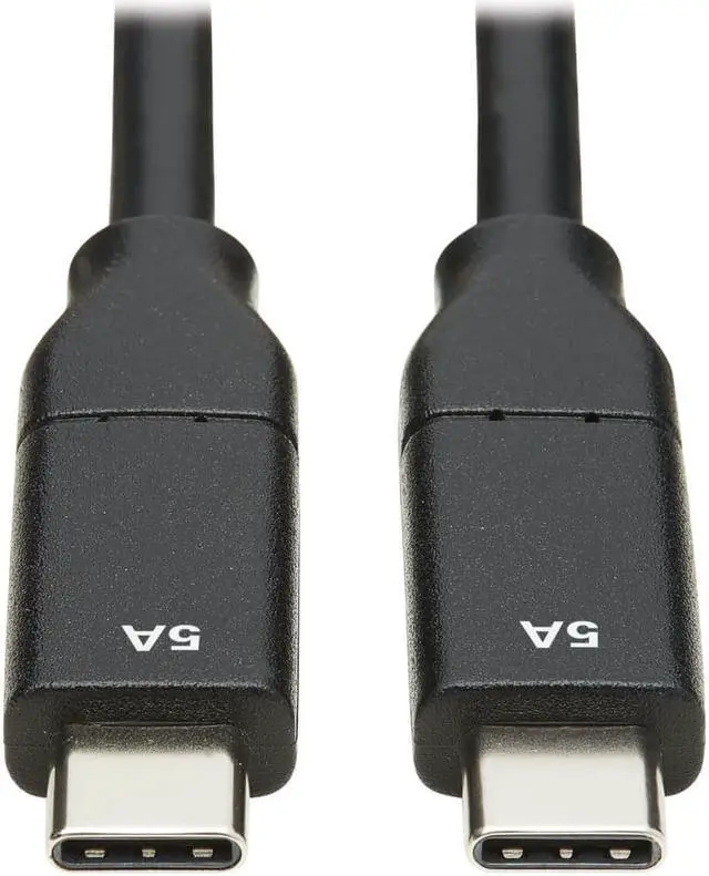 Alt view image 9 of 16 - Tripp Lite 9.8ft USB Type C to USB C USB 2.0 Charging Cable Black
